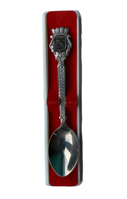 Petite Cuillère De Collection - Blason Ville De Cordes - Métal Argenté - Boîte Incluse