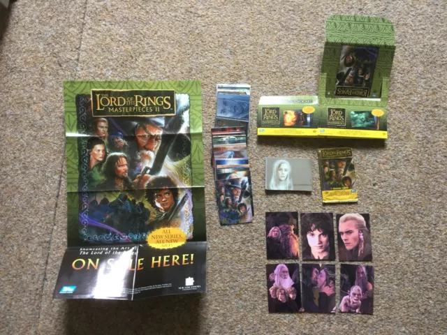 Topps Lotr Masterpieces 2 : 72 Card Base Set , Poster  Insert Sets  Box Wrapper