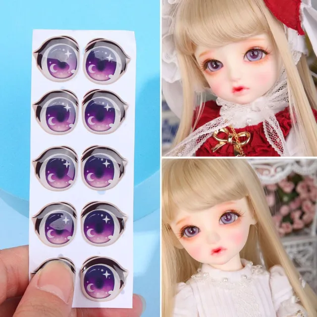 Face Organ Paster Eye Chips Paper Cartoon Eyes Stickers Anime Figurine Doll
