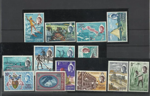 Turks & Caicos Islands 1962 Qeii Y/Tellier: 199-212  Full Set Mnh