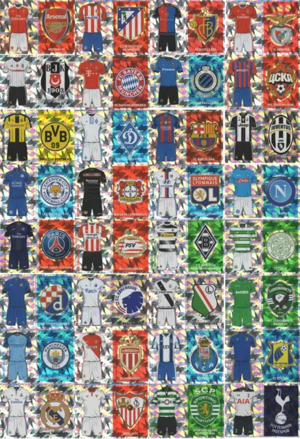 2016 2017 Topps UEFA Champions League - Select your STICKERS From UCL1 to QFC15