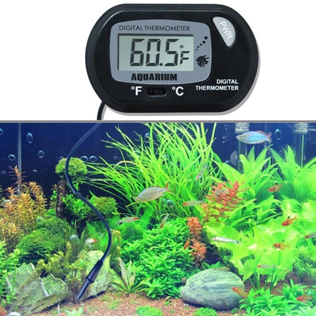 Termómetro digital de pantalla LCD acuario tanque de peces agua NUEVO temperatura I2L1