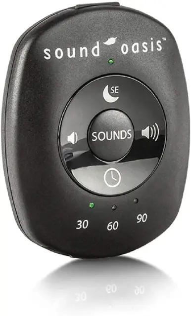 Sound Oasis Worldâ€™s Smallest Tinnitus Sound Machine, Portable, Helps Relax, 24