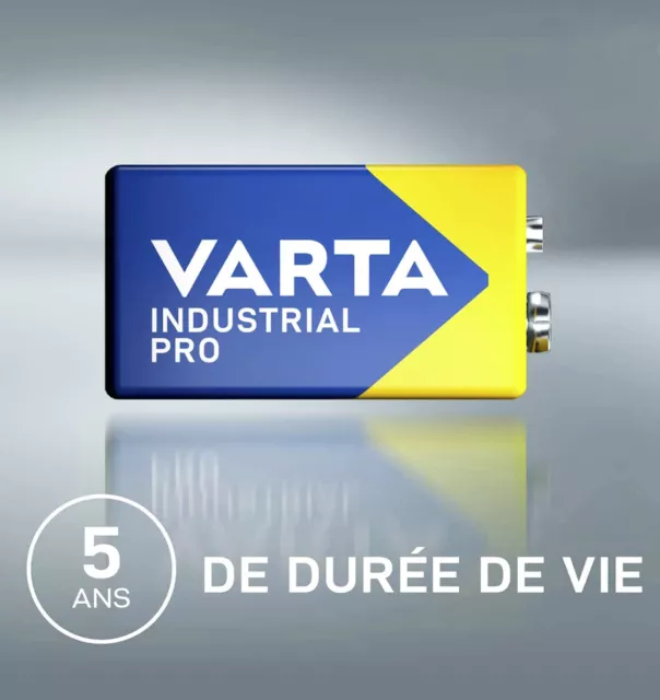 Piles 9V Alcalines 6LR61 VARTA Industrial PRO MN1604 Unitaire ou Par Lot 2