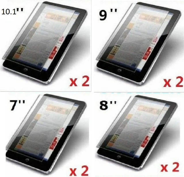 2 X PROFESSIONAL SCREEN PROTECTOR FOR 7 8 9 10.1'' INCH ANDROID TABLET