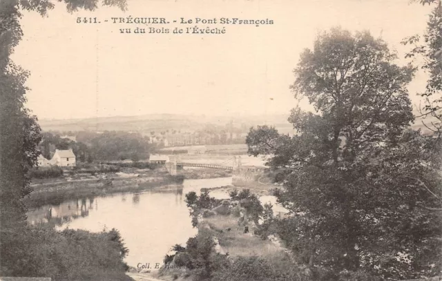 TREGUIER - le pont St-François - vu du bois de l'évêché