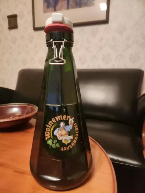 Reklame Glas Flasche WOINEMER Bier 2L Bügelverschluss Glaskrug