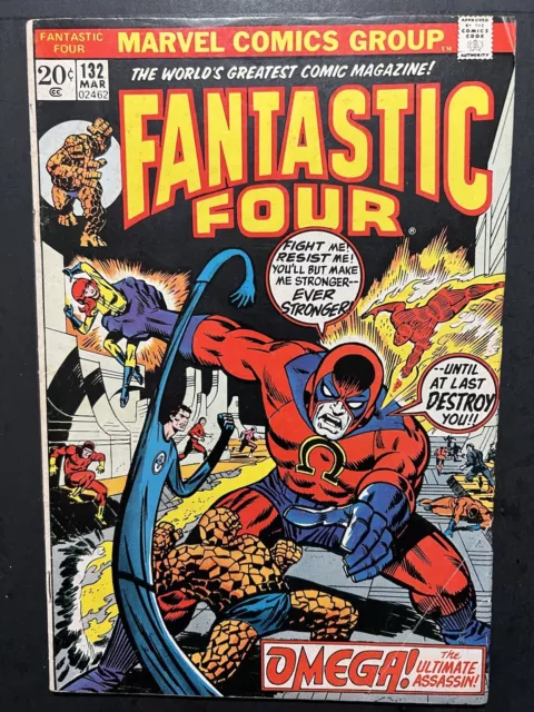 Fantastic Four #132 Mar. 1973 1St. Appearance Of Omega Marvel