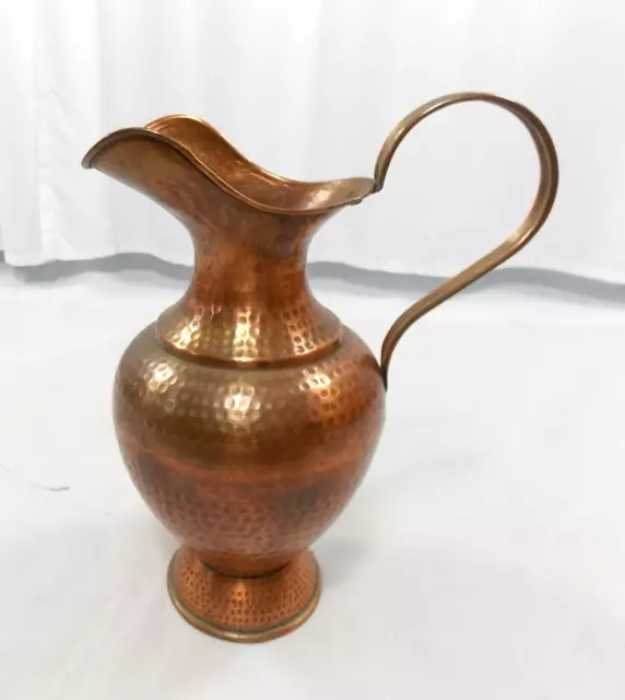 Vintage Retro Kupfer Kanne Kupferkanne Wasserkanne Kupfervase Blumenvase Vase