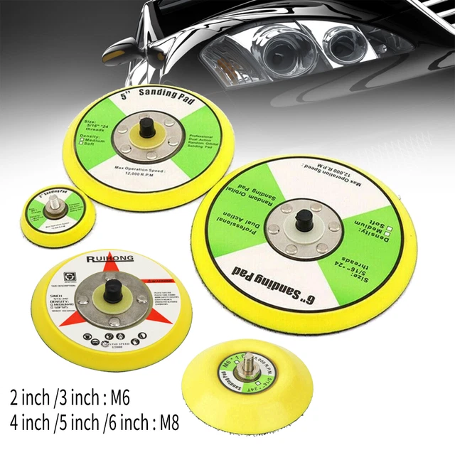1-6" Backer Pad Hook and Loop Backing Plate Polishing buffing Pads Sanding Discs