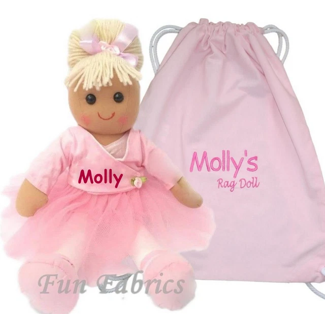 PERSONALISED LARGE RAG Doll Flower Girl Birthday Baby Christening