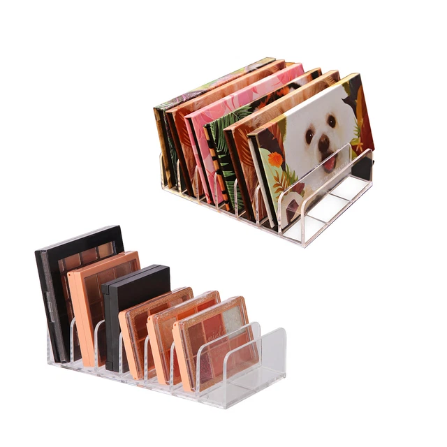 Acrylic Makeup Organizers Eyeshadow Palette Holder Cosmetic Organizers 7 Section