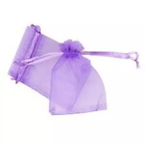 Pochette organza violette avec cordon de serrage - emballage cadeaux, bijoux etc