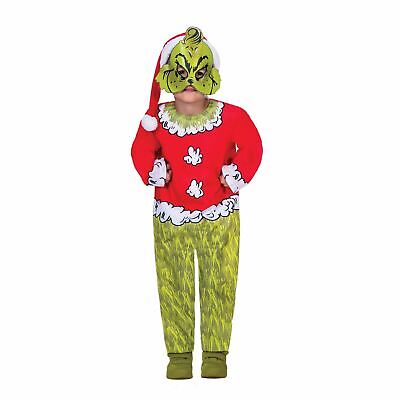 Ragazze Ragazzi Grinch Film Costume Dr.Seuss Natale Giorno Completo Bambini