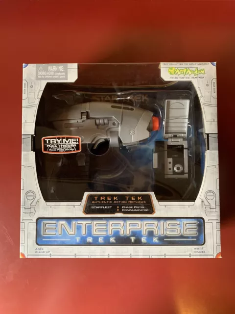 STAR TREK - ENTERPRISE Trek Tek • Starfleet Phase Pistol • Communicator NIP