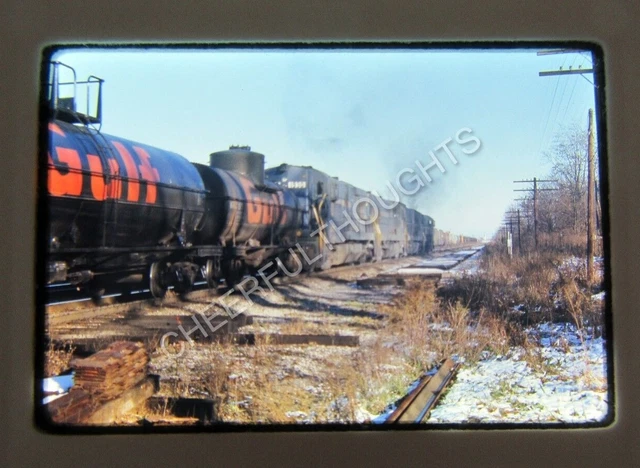 Original '70 Ektachrome Slide NW Norfolk Western 1930 Train TC-2 action    34J53