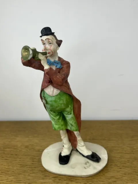 🟢 Figurine Clown Musicien Vintage