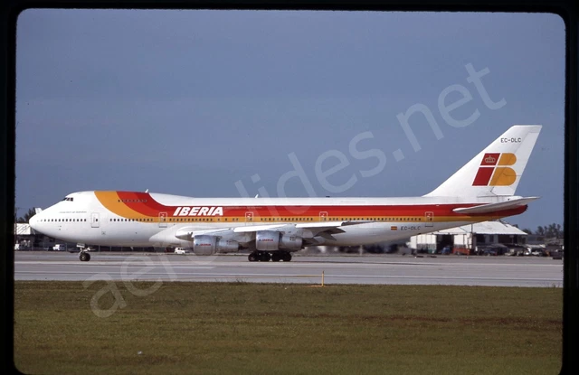 Iberia Boeing 747-200 EC-DLC Apr 94 Kodachrome Slide/Dia