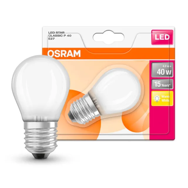 Osram LED Filament Leuchtmittel Tropfen 4W = 40W E27 matt 470lm warmweiß 2700K