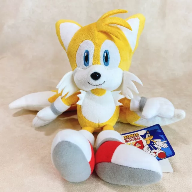 Tails Sonic the Hedgehog Sanei Size M 9.5 Plush Doll Toy Japan Rare