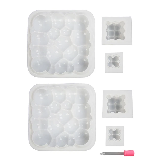 6pcs Reusable Silicone Molds 3D Cube Shape Versatile Moulds For