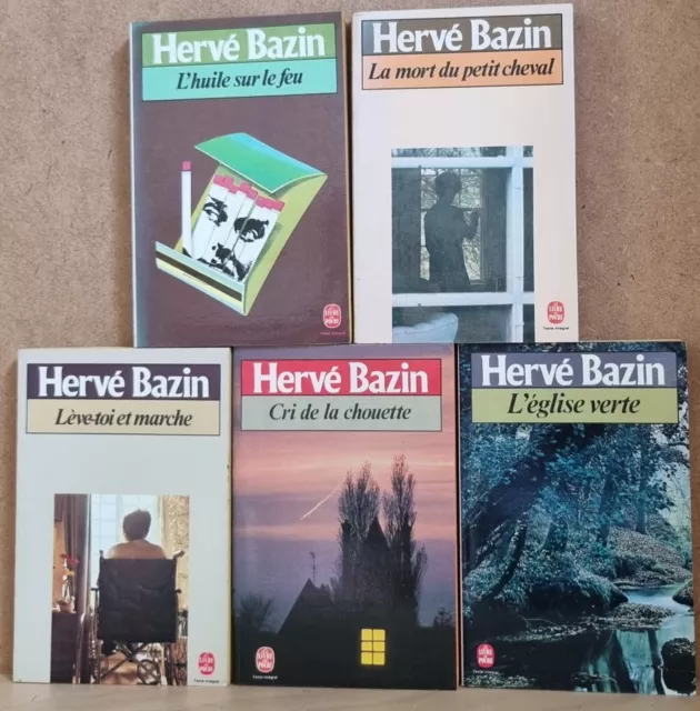 5 Poches HERVÉ BAZIN Livres de poche, j'ai lu, pocket, Point, Folio