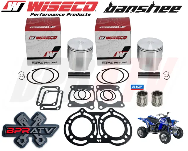 Yamaha Banshee 350 66.50mm Bore Wiseco Pro Pistons Bearings Top End Gaskets Kit