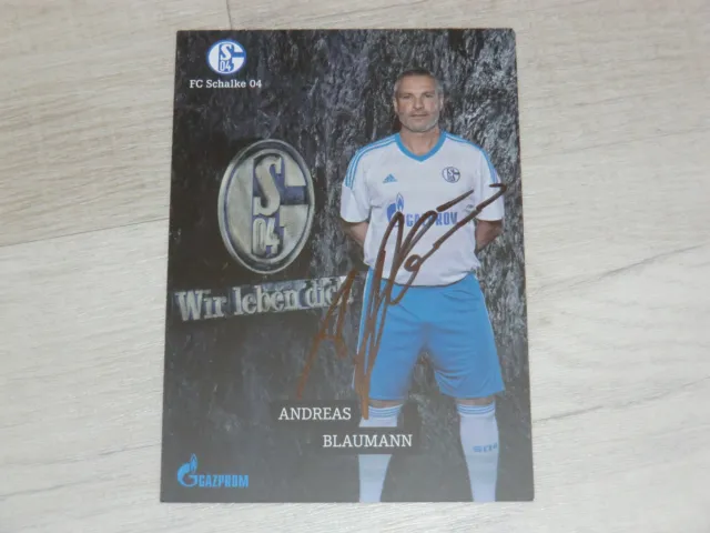 FC Schalke 04 Andreas Blaumann mit Autogramm