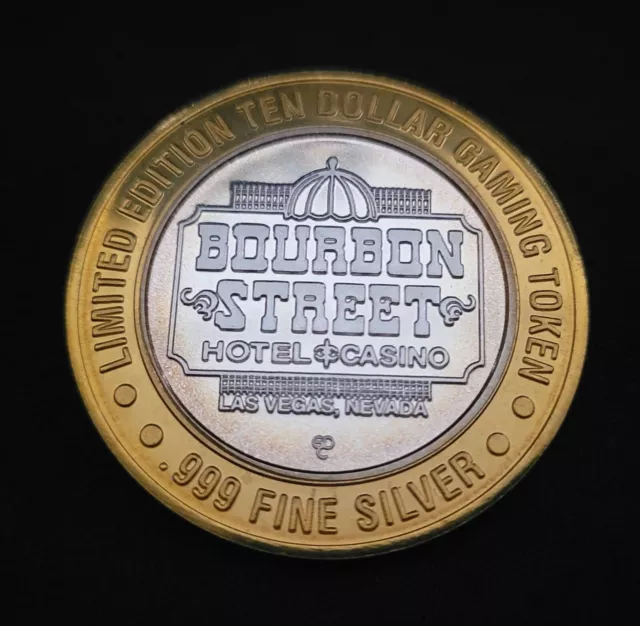 Bourbon Street Limited Edition Ten Dollar .999 Fine Silver Strike Gaming Token