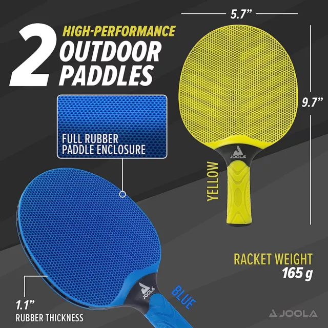 JOOLA Tischtennis Set Vivid Outdoor, Tischtennisschläger Tischtennisbälle TT 3