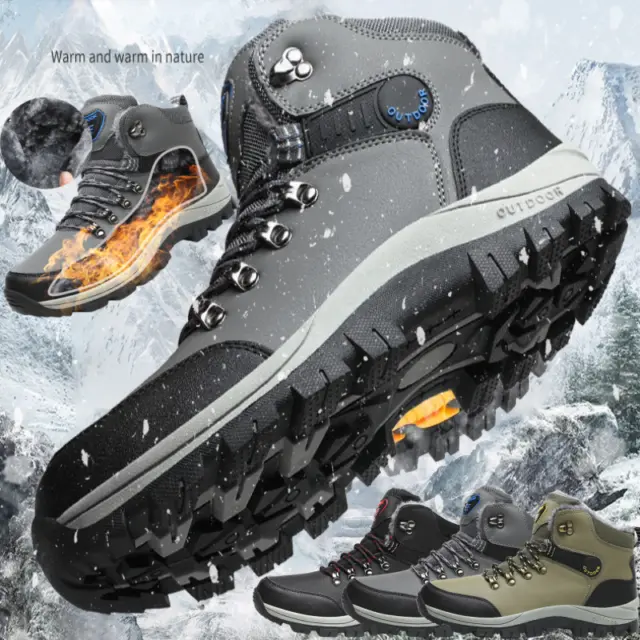 NUOVI STIVALI DA uomo impermeabili invernali caldi stivali da neve  antiscivolo scarpe da trekking EUR 9,99 - PicClick IT