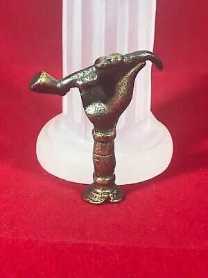Antique Victorian Hand With Pipe Ring Holder Brass