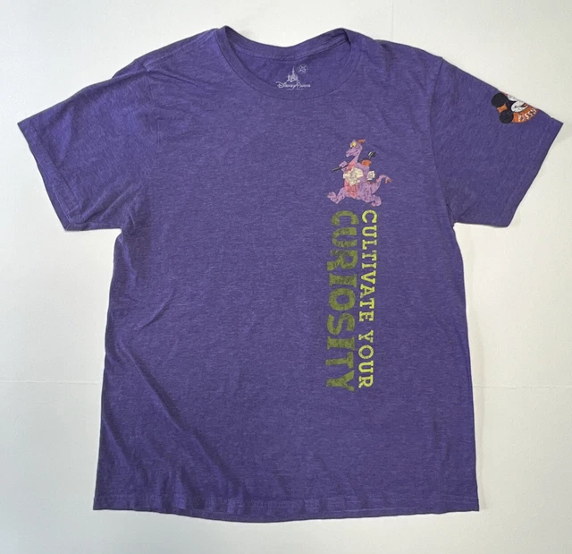 Disney Parks Men's L Passholder 2018 Epcot 25th Flower Garden Figment T Shirt