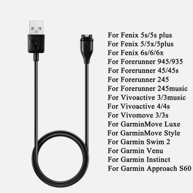 USB Chargeur Câble pour Garmin Fenix 6 6S 6X Pro 5 5S Forerunner 935