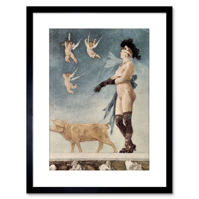 Painting Rops Pornocrates Old Master Framed Picture Art Print 9x7 Inch