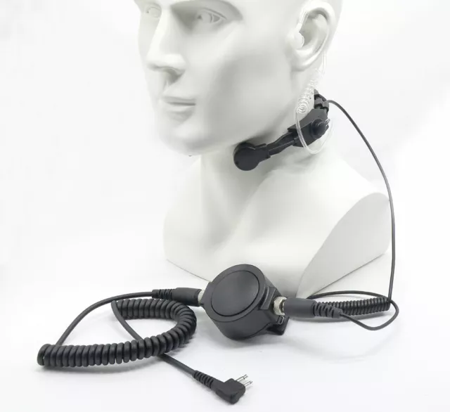 Waterproof PTT Tactical Throat Mic Headset For Motorola Radio GP68 88 CP150 200