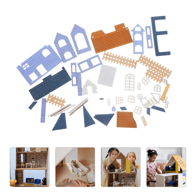 Wooden 3d Puzzle Doll House 1:12 Scale Miniature Furniture Window
