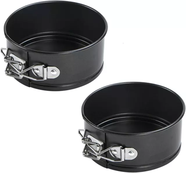 4.3 Inch Mini Springform Pan Set of 2 Pieces Cheesecake Pans with Removable Bott