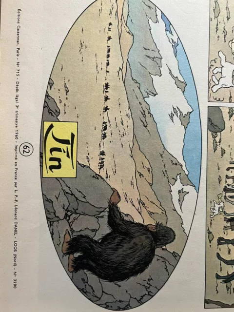 Album Édition originale Tintin au Tibet 1960 B29 France mention "redoutable" EO 3