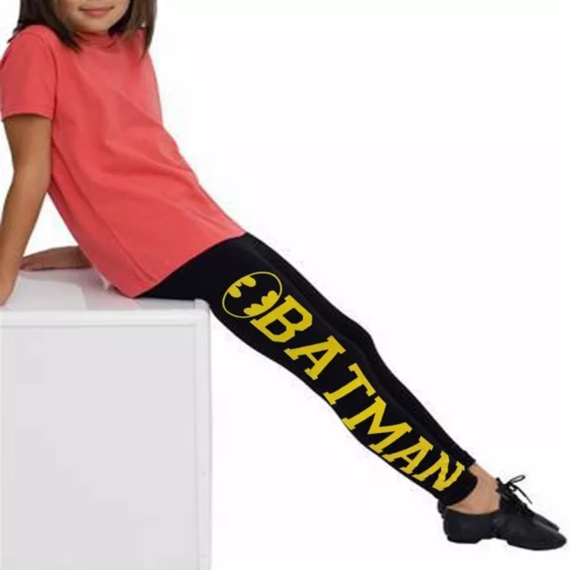 Nuovi leggings a lunghezza intera per bambini ragazze come un boss Batman New York Brooklyn bambini 3