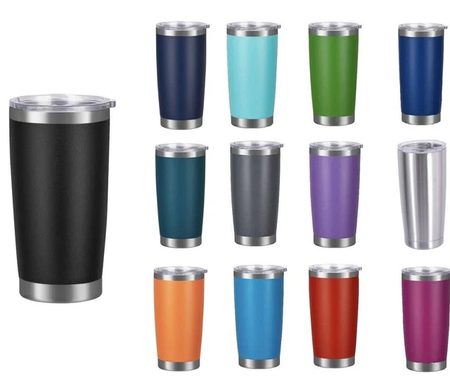 Travel Beverage Tumbler Coffee Wine Cup Mug Insulated Stainless Steel 20 Oz