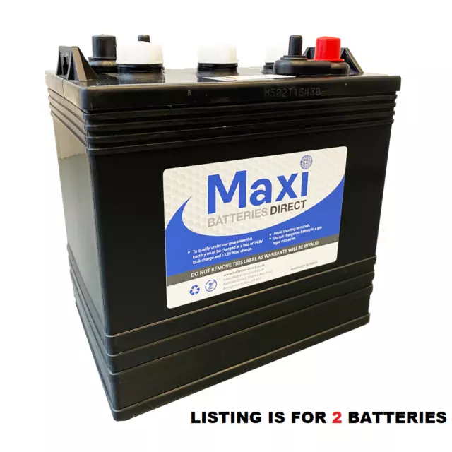 2 x MAXIPOWER T125 Battery - 6V Deep Cycle - Alternative to Trojan & US Battery