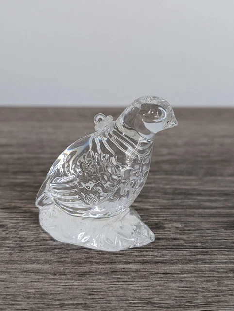Vintage Waterford Crystal 12 Days Of Christmas Ornament Partridge In A Pear Tree