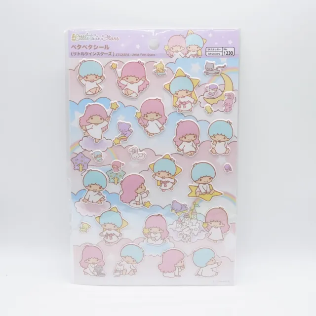 Sanrio JAPAN Little Twin Stars 2022 Puffy Stickers Sheet (20.7cm x 14.8cm)