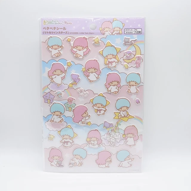 Sanrio JAPAN Little Twin Stars 2022 Puffy Stickers Sheet (20.7cm x 14.8cm)
