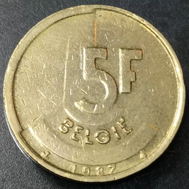 Monnaie Belgique - 1987 - 5 francs - Baudouin Ier en Néerlandais