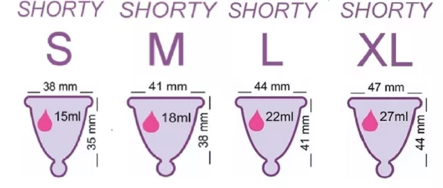 MeLuna SHORTY - S classic rot Kugel  Menstruationstasse Menstruation Cup