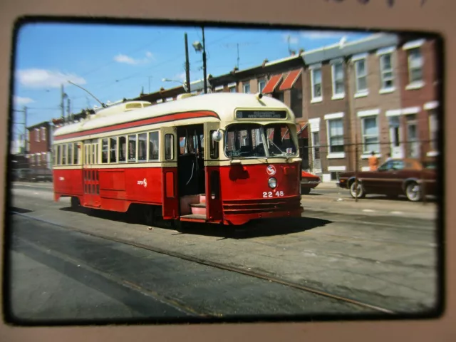 1976 SEPTA Westmoreland Loop Trolley Philadelphia PA 35mm Kodachrome Photo Slide
