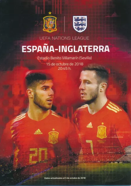 Spain v England (UEFA Nations League in Sevilla) 2018 - Press / VIP programme