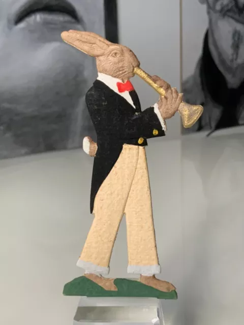 Uralt Osterhase Hase Pappe geprägt Pappmaché Ostern Top!ca.1920 Aufsteller